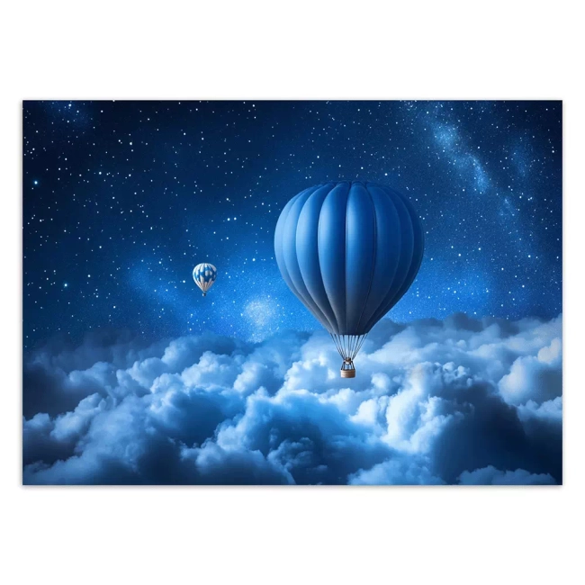Tapeta 3D Balon Chmury Gwiazdy - R2409273